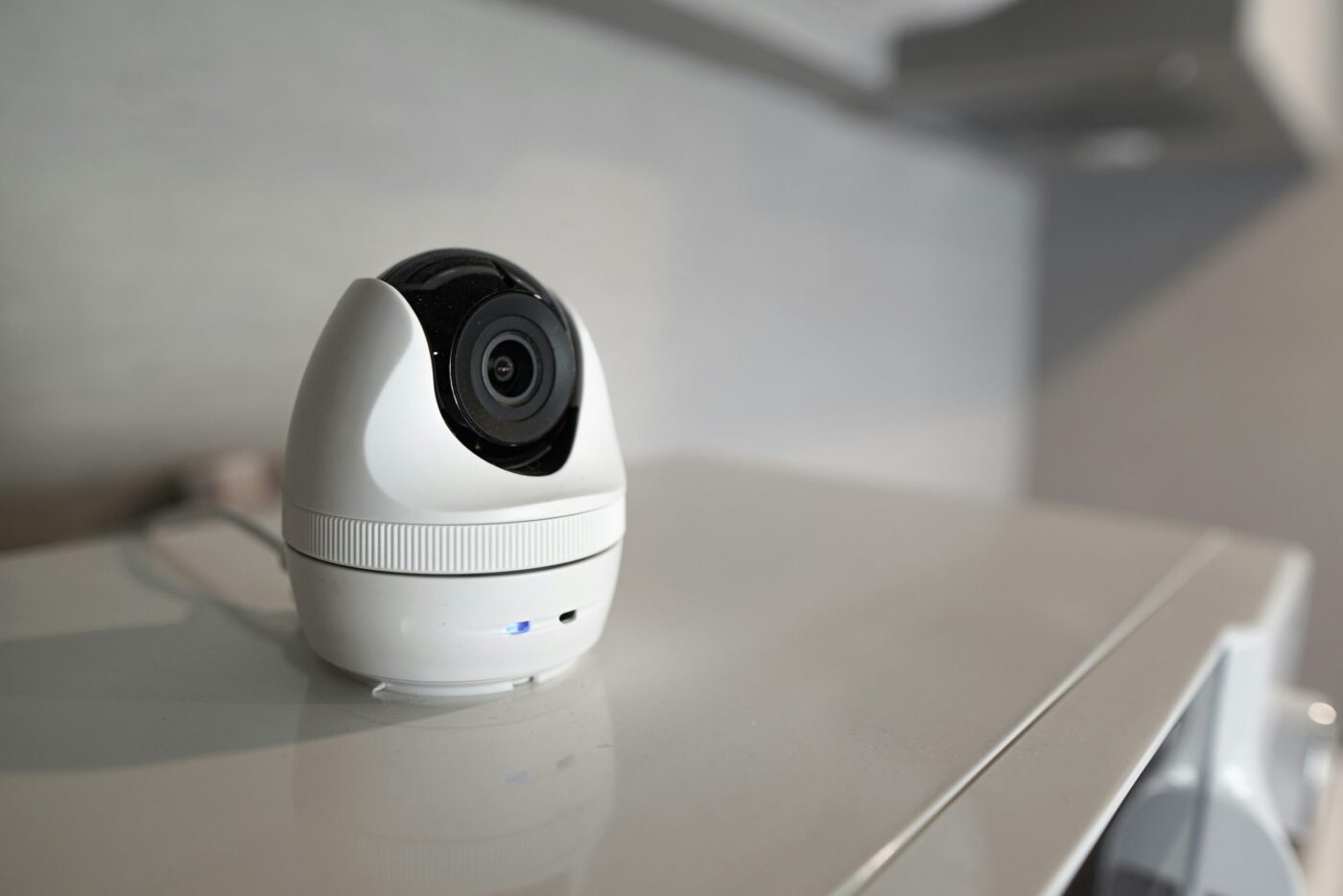 indoor security camera shelf placement and room privacy setup