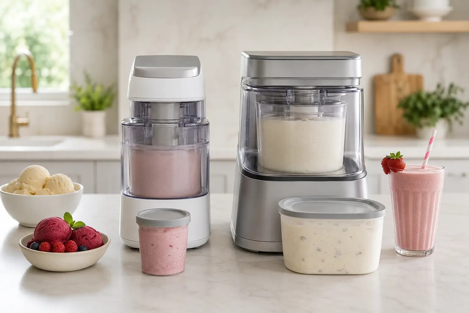 Ninja CREAMi NC301C vs NC501C in Canada frozen treat maker comparison graphic